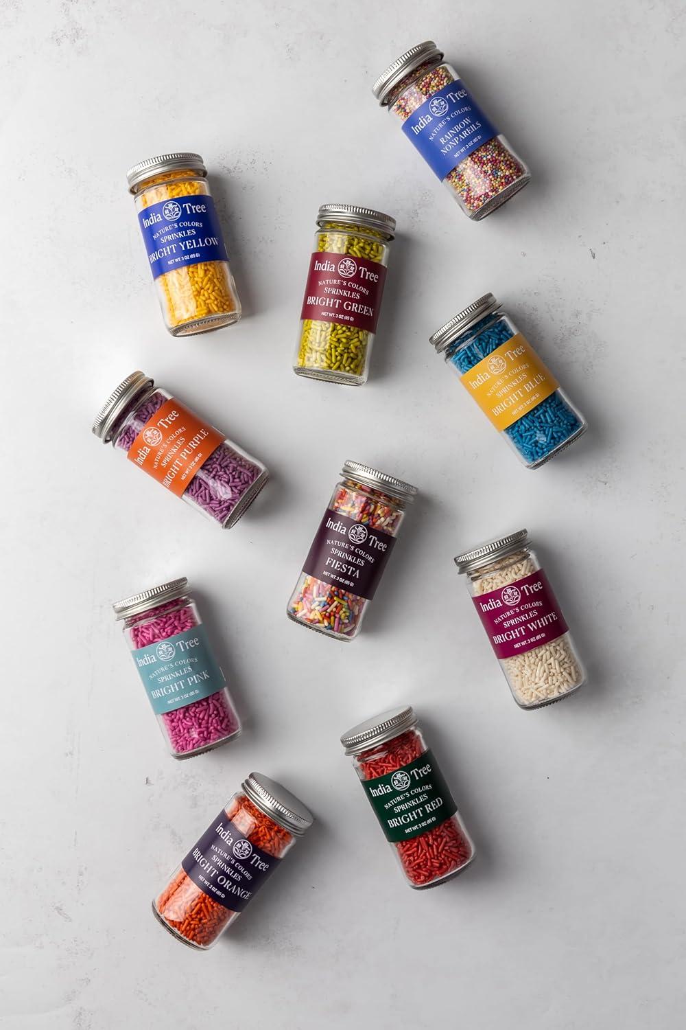 image:imageBright Pink Sprinkles Vegan NonGMO DyeFree AllergenFree 3 oz Jar India Tree Natures ColorsBright Purple