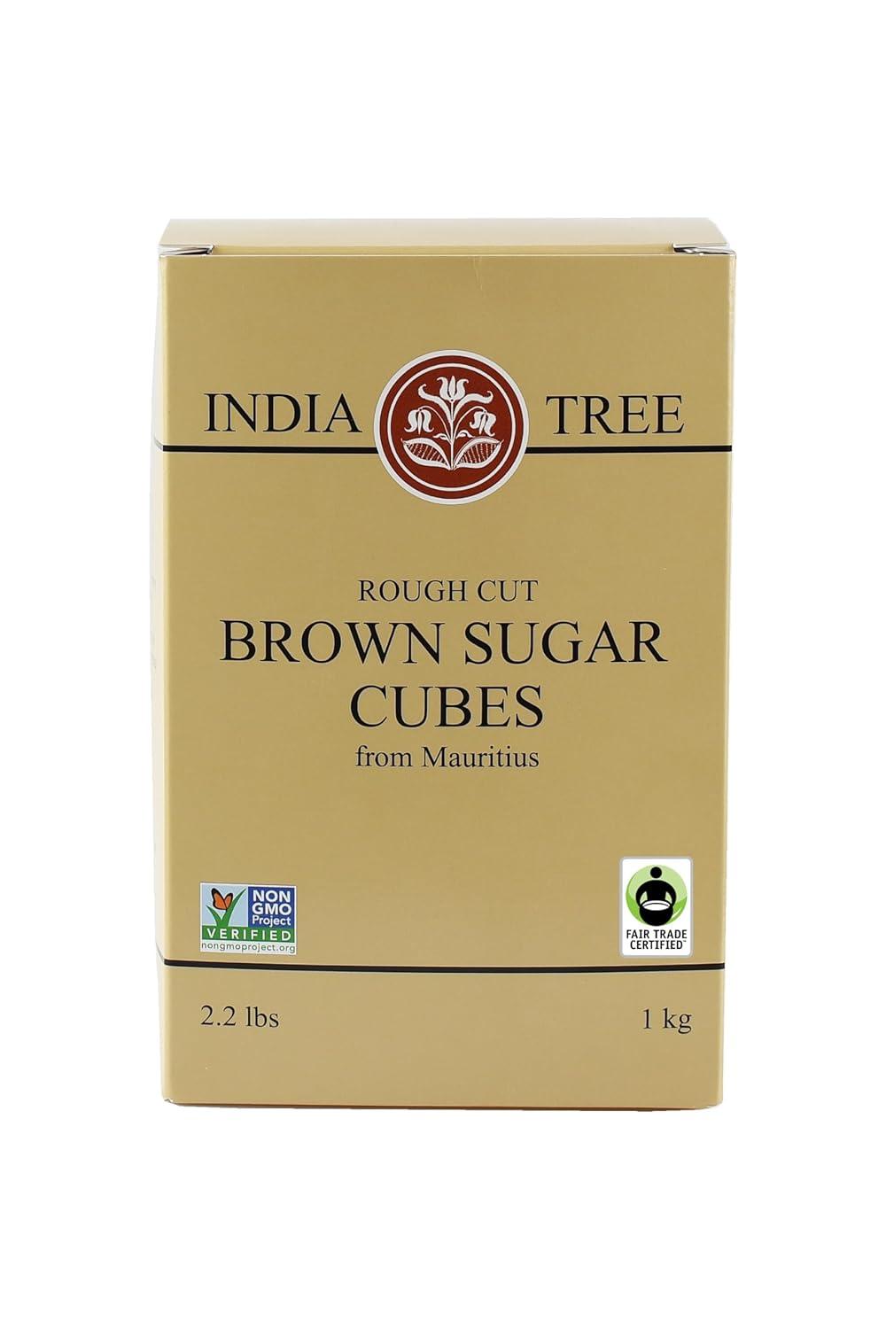 image:imageIndia Tree NonGMO Fair Trade White Sugar Cubes 11 lb Container Pure Cane Sugar RoughCut Cubes for Coffee Tea Cocktails Beverages and EntertainingBrown Sugar Cubes
