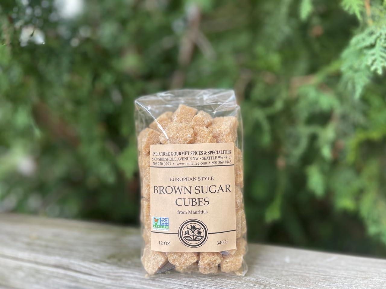 image:imageIndia Tree NonGMO Fair Trade White Sugar Cubes 11 lb Container Pure Cane Sugar RoughCut Cubes for Coffee Tea Cocktails Beverages and EntertainingBrown Sugar Cubes