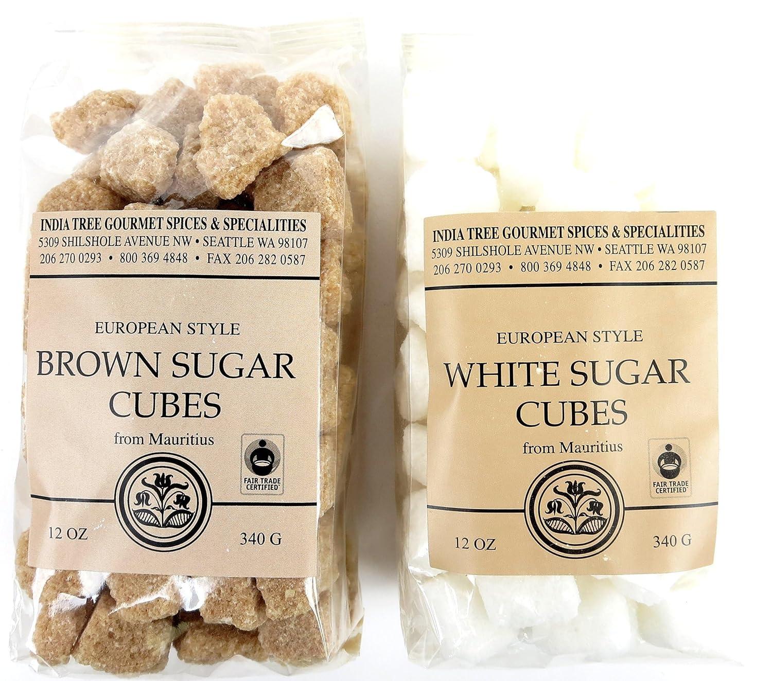 image:imageIndia Tree NonGMO Fair Trade White Sugar Cubes 11 lb Container Pure Cane Sugar RoughCut Cubes for Coffee Tea Cocktails Beverages and EntertainingBrown Sugar Cubes