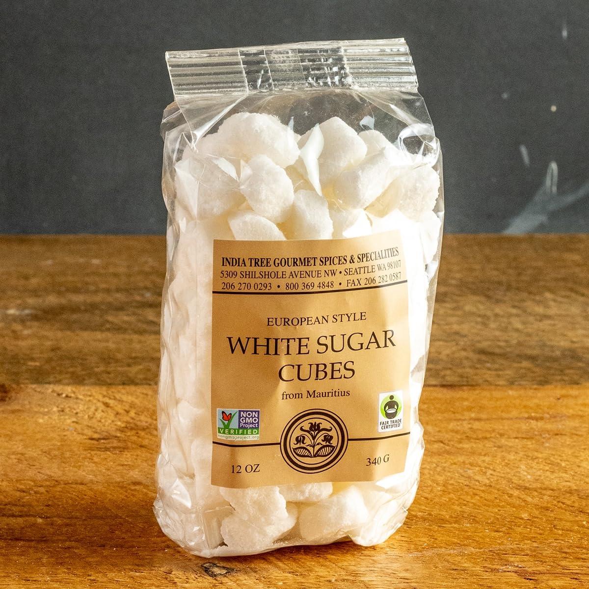 image:imageIndia Tree NonGMO Fair Trade White Sugar Cubes 11 lb Container Pure Cane Sugar RoughCut Cubes for Coffee Tea Cocktails Beverages and EntertainingWhite Sugar Cubes