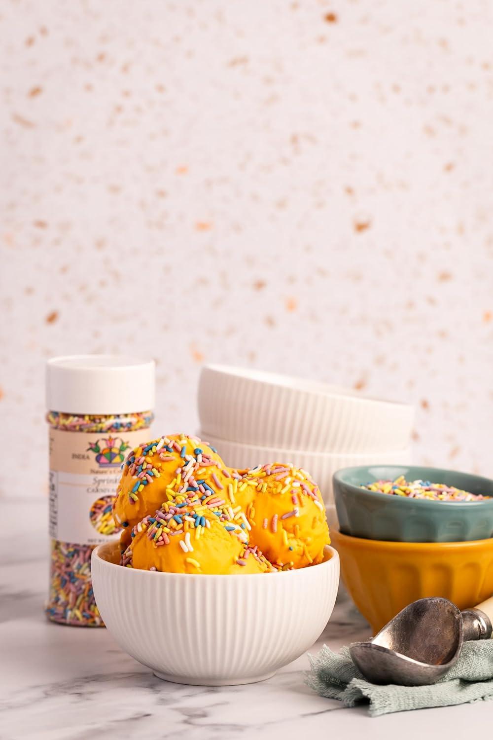image:imagePastel Rainbow Sprinkles DyeFree AllergenFree PlantBased Colors 29 lb Canister India Tree Natures Colors27 Ounce Pack of 1