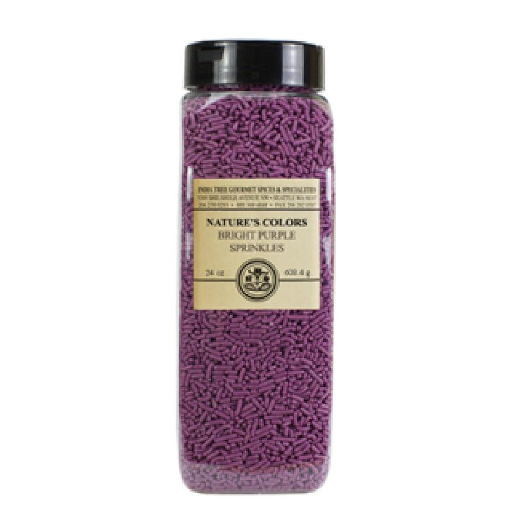 image:imageIndia Tree Natures Colors Bright Purple Sprinkles 24 oz Vegan NonGMO Natural AllergenFree Red3 FreePurple