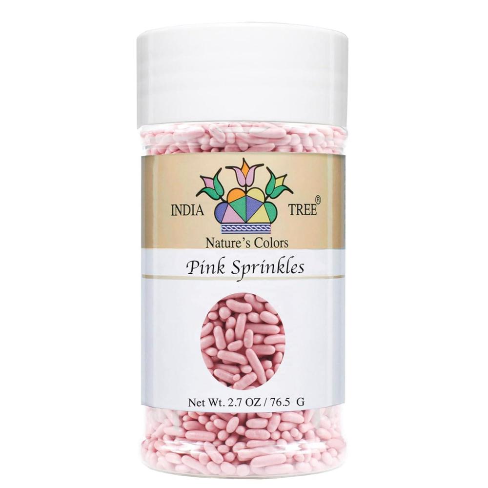 image:imageIndia Tree Natures Colors Pink Sugar Sprinkles for Baking and Decorating Small 27 Oz Jar Pack of 1