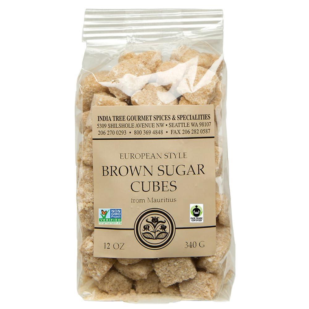 image:imageIndia Tree NonGMO Fair Trade White Sugar Cubes 11 lb Container Pure Cane Sugar RoughCut Cubes for Coffee Tea Cocktails Beverages and EntertainingBrown Sugar Cubes