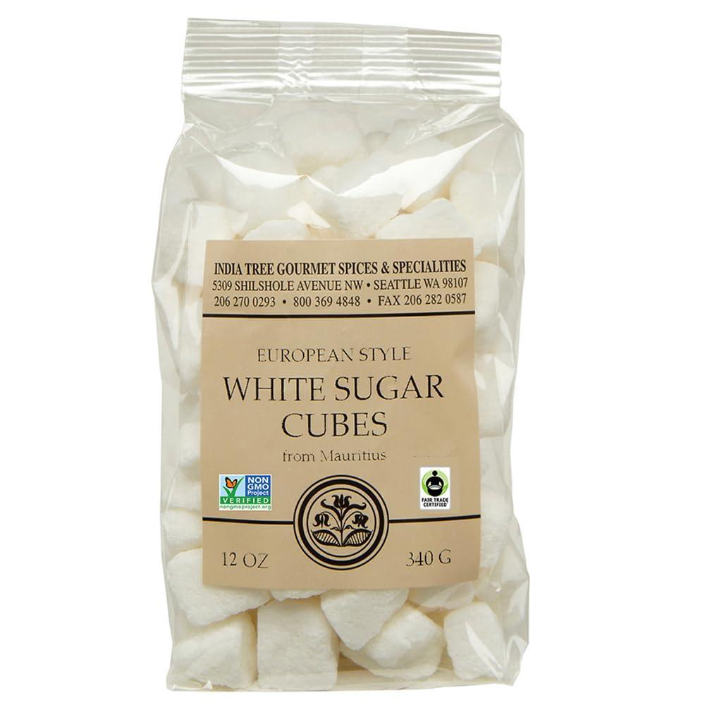 image:imageIndia Tree NonGMO Fair Trade White Sugar Cubes 11 lb Container Pure Cane Sugar RoughCut Cubes for Coffee Tea Cocktails Beverages and EntertainingWhite Sugar Cubes