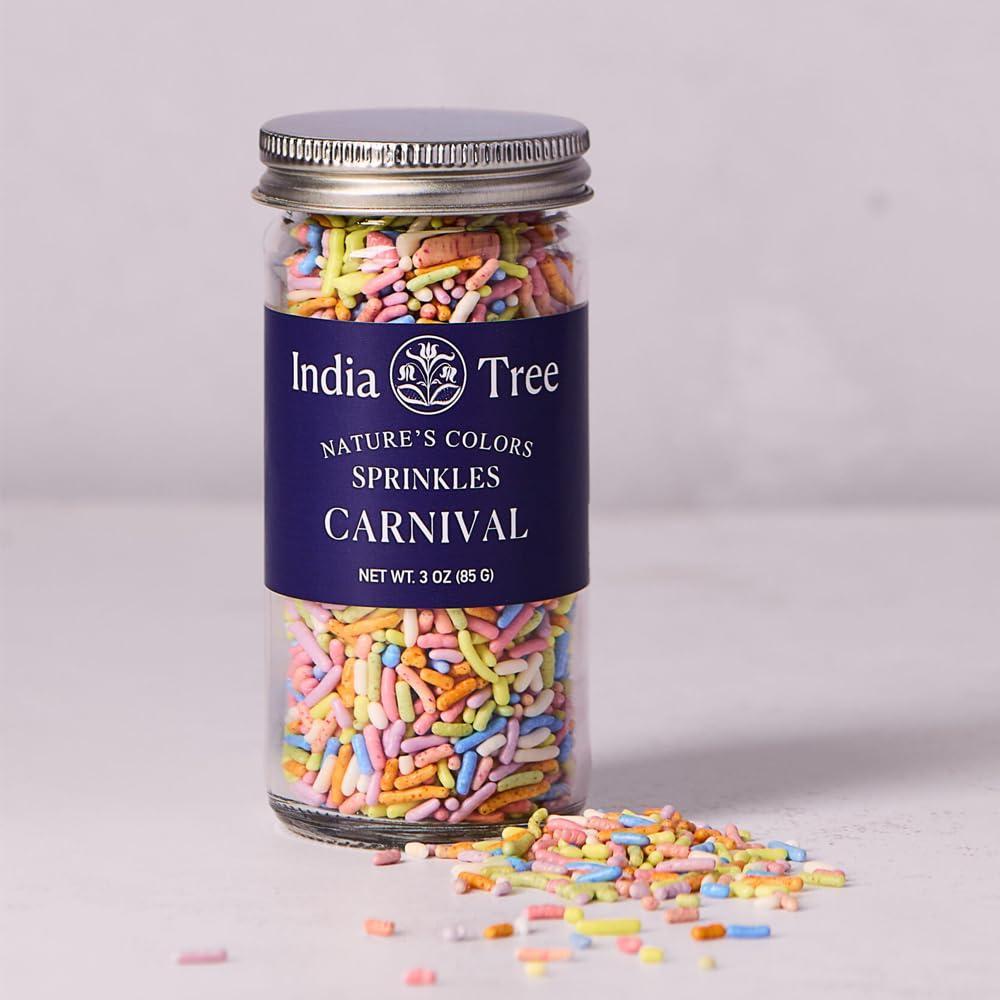 image:imagePastel Rainbow Sprinkles DyeFree AllergenFree PlantBased Colors 29 lb Canister India Tree Natures Colors30 oz