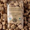 India Tree Non-GMO Fair Trade White Sugar Cubes – 1.1 lb Container – Pure Cane Sugar Rough-Cut Cubes for Coffee, Tea, Cocktails, Beverages, and Entertaining(Brown Sugar Cubes)