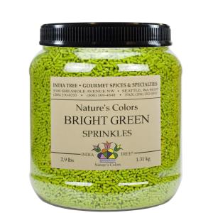 Bright Pink Sprinkles – Vegan, Non-GMO, Dye-Free, Allergen-Free, 3 oz Jar – India Tree Nature’s Colors(Bright Green)