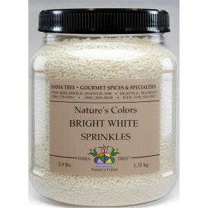 Bright Pink Sprinkles – Vegan, Non-GMO, Dye-Free, Allergen-Free, 3 oz Jar – India Tree Nature’s Colors(Bright White)