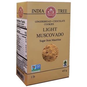 India Tree Dark Muscovado Sugar, 1 lb (Pack of 4)(Light)