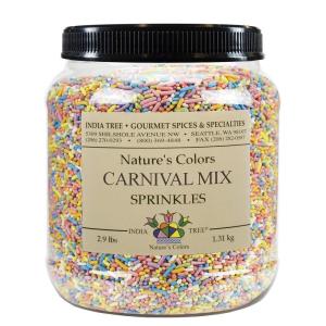 Pastel Rainbow Sprinkles – Dye-Free, Allergen-Free, Plant-Based Colors, 2.9 lb Canister – India Tree Nature’s Colors(2.9 Pound (Pack of 1))