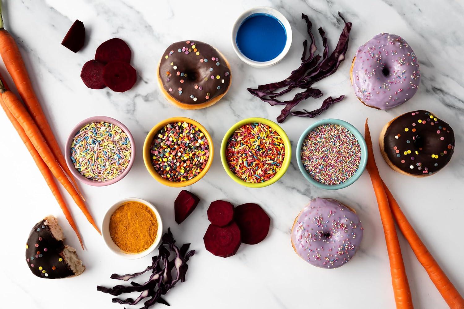 image:imageBright Rainbow Sprinkles Vegan NonGMO DyeFree AllergenFree PlantBased Colors 29 lb Canister India Tree Natures Colors Fiesta29 lb