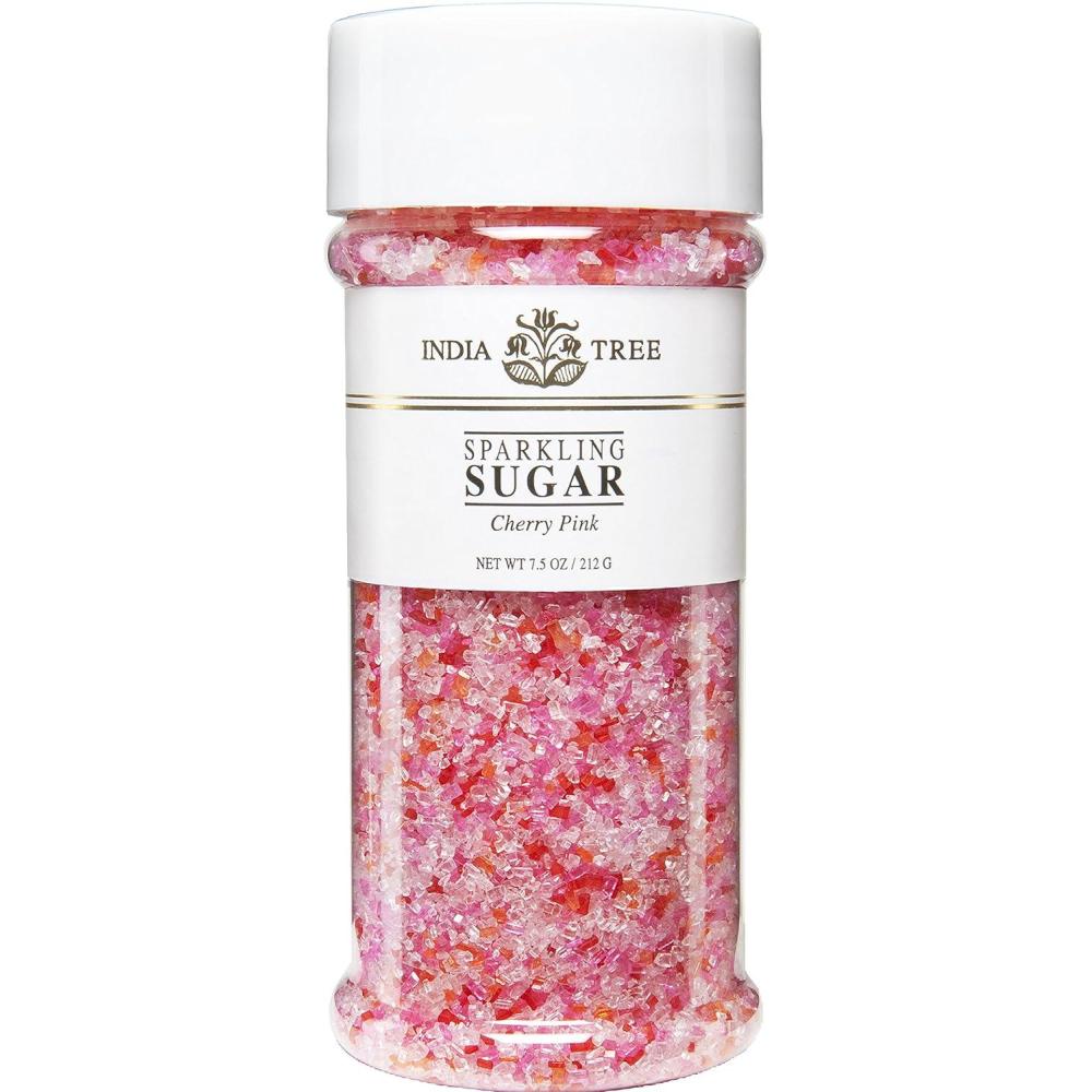 image:imageIndia Tree Cherry Pink Blend Sparkling Sugar 75 oz  Vibrant Pink Red Orange amp White Decorating Sugar Mix