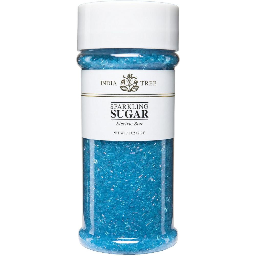 image:imageIndia Tree Gold Sparkling Sugar 75 oz Vibrant Decorating Sugar for Cakes Cookies amp Holiday DessertsElectric Blue