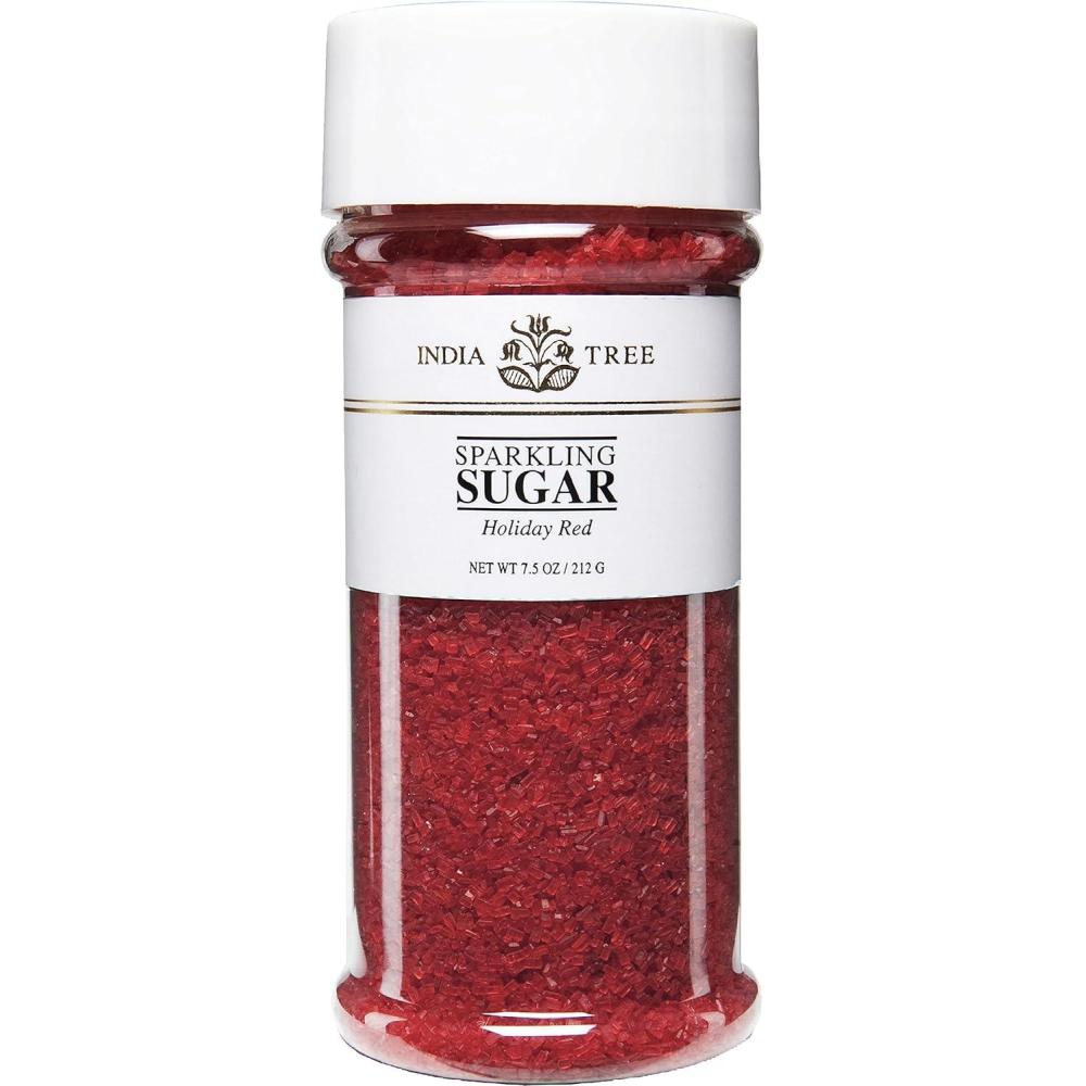 image:imageIndia Tree Gold Sparkling Sugar 75 oz  Vibrant Decorating Sugar for Cakes Cookies amp Holiday DessertsHoliday Red