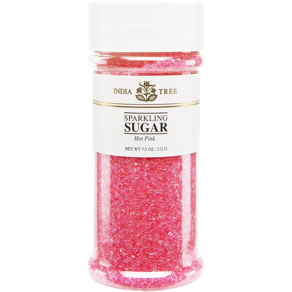 image:imageIndia Tree Gold Sparkling Sugar 75 oz Vibrant Decorating Sugar for Cakes Cookies amp Holiday DessertsHot Pink