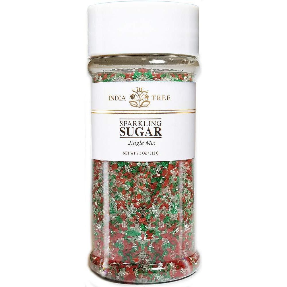 image:imageIndia Tree Gold Sparkling Sugar 75 oz Vibrant Decorating Sugar for Cakes Cookies amp Holiday DessertsJingle Mix