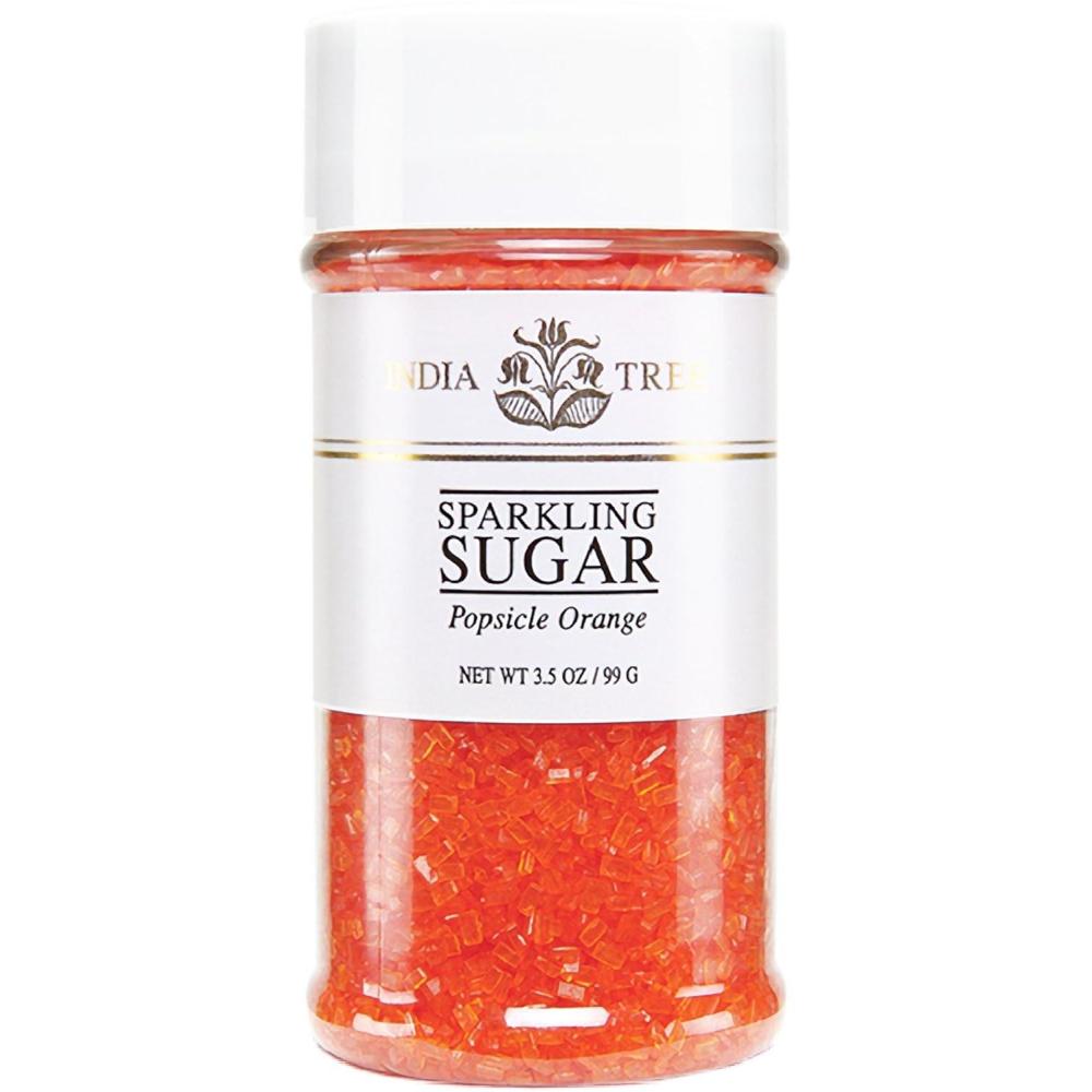 image:imageIndia Tree Gold Sparkling Sugar 75 oz Vibrant Decorating Sugar for Cakes Cookies amp Holiday DessertsPopsicle Orange