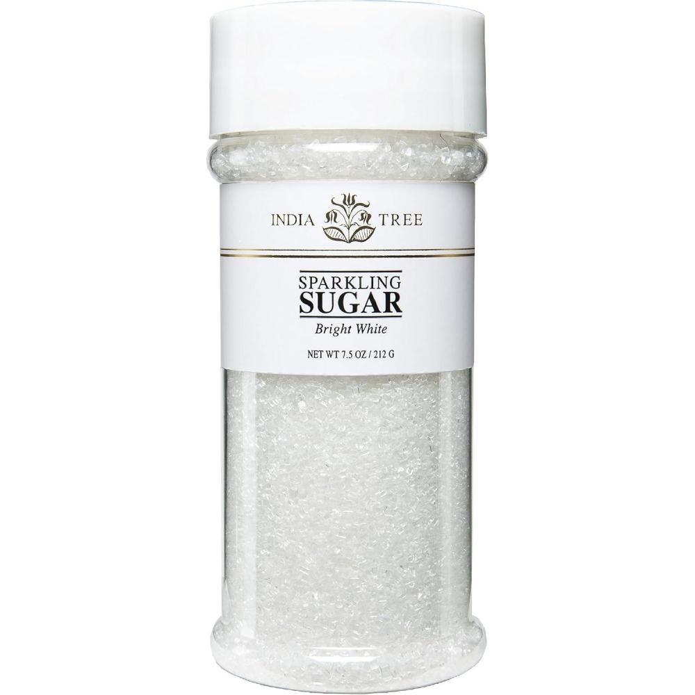 image:imageIndia Tree Gold Sparkling Sugar 75 oz Vibrant Decorating Sugar for Cakes Cookies amp Holiday DessertsWhite