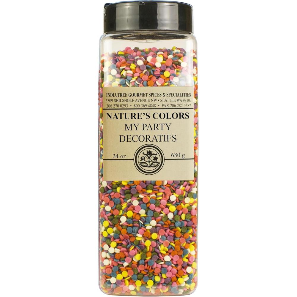 image:imageIndia Tree Natures Colors My Party Mix Sprinkles 15 Pound Pantry Pak Plant Based Naturally Colored Sprinkles With Vegetable Colorants Kosher