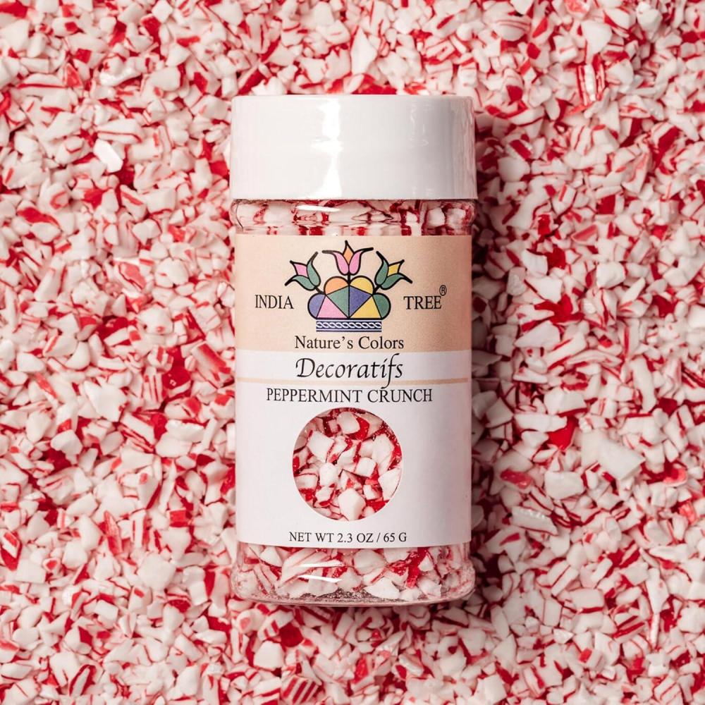 image:imageIndia Tree Natures Colors Peppermint Crunch 23 oz Natural Crushed Peppermint Candy Topping Holiday Baking Christmas Decorating