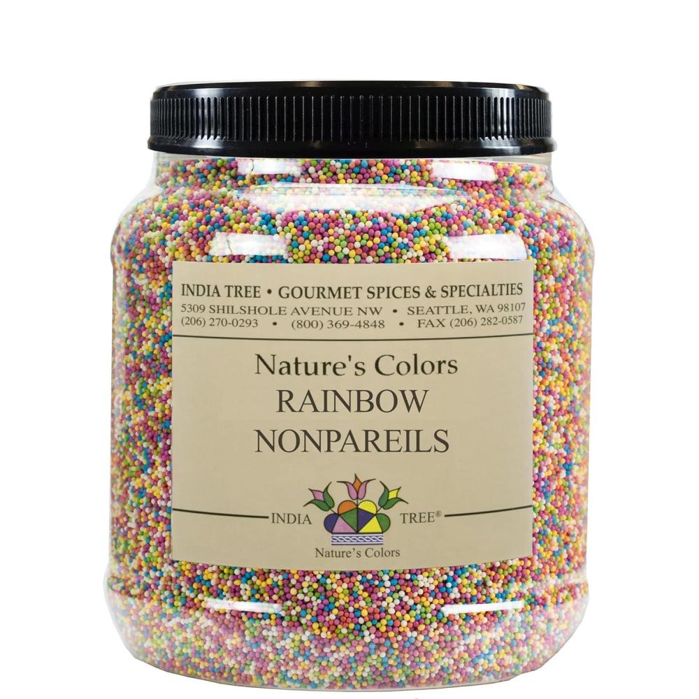 image:imageIndia Tree Natures Colors Rainbow Nonpareils 34 lb Rainbow Natural Vegan Red3 Free