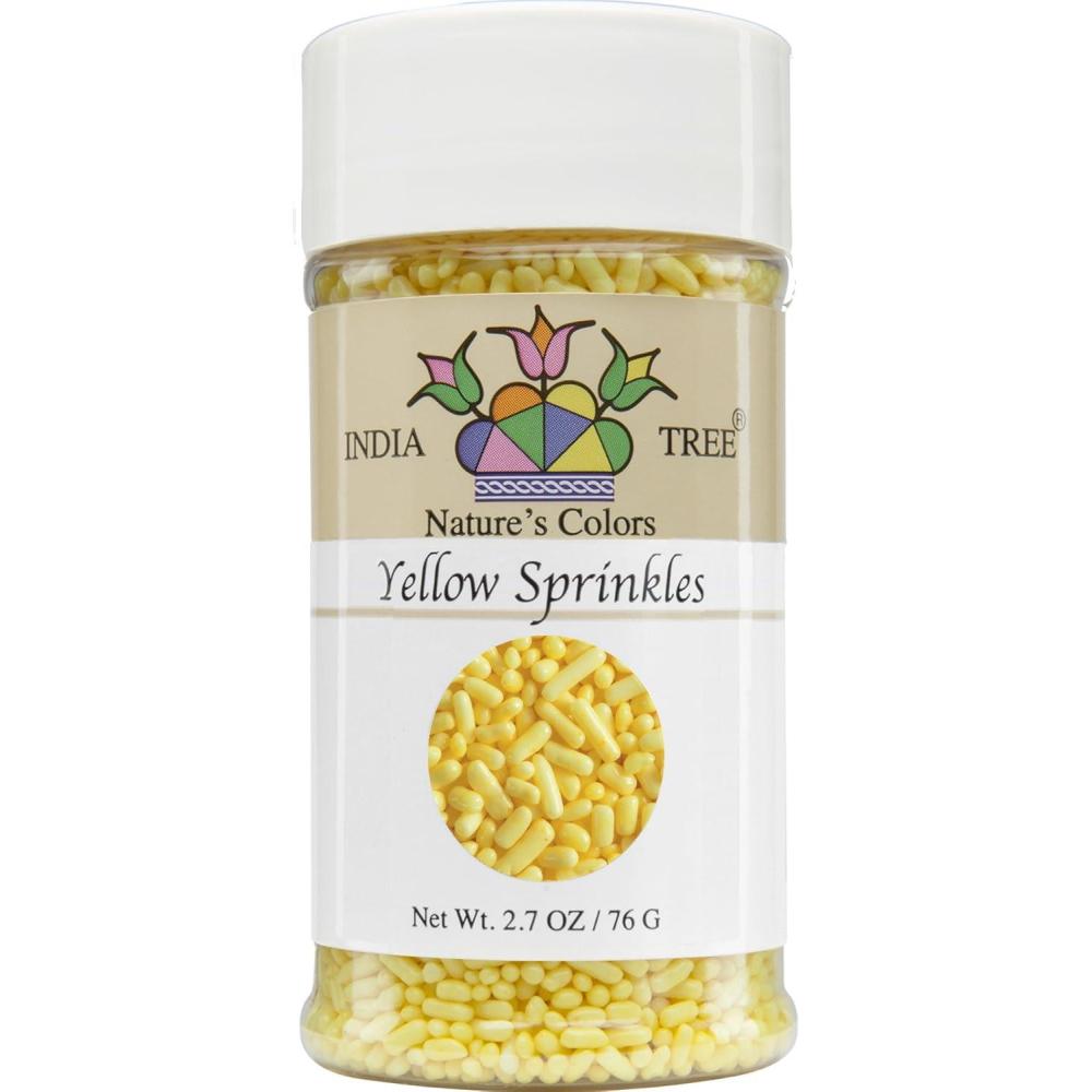 image:imageIndia Tree Natures Colors Yellow Sugar Sprinkles for Baking and Decorating Small 27 Oz Jar Pack of 127 Ounce Pack of 1