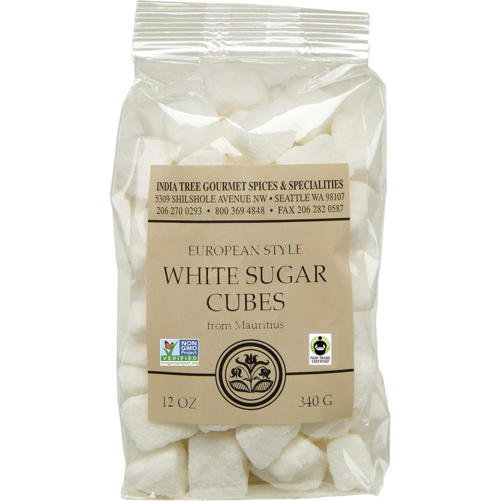 image:imageIndia Tree Rough Cut Mauritius White Sugar Cubes 12Ounce Bag Unrefined Sugar Cube Kosher Non GMO