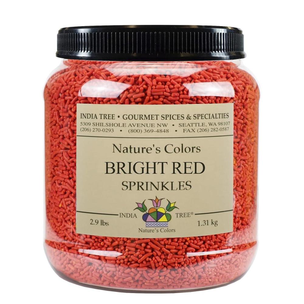 image:imageNatures Colors Bright Red Sugar Sprinkles for Baking and Decorating 29 Lb Canister Pack of 1