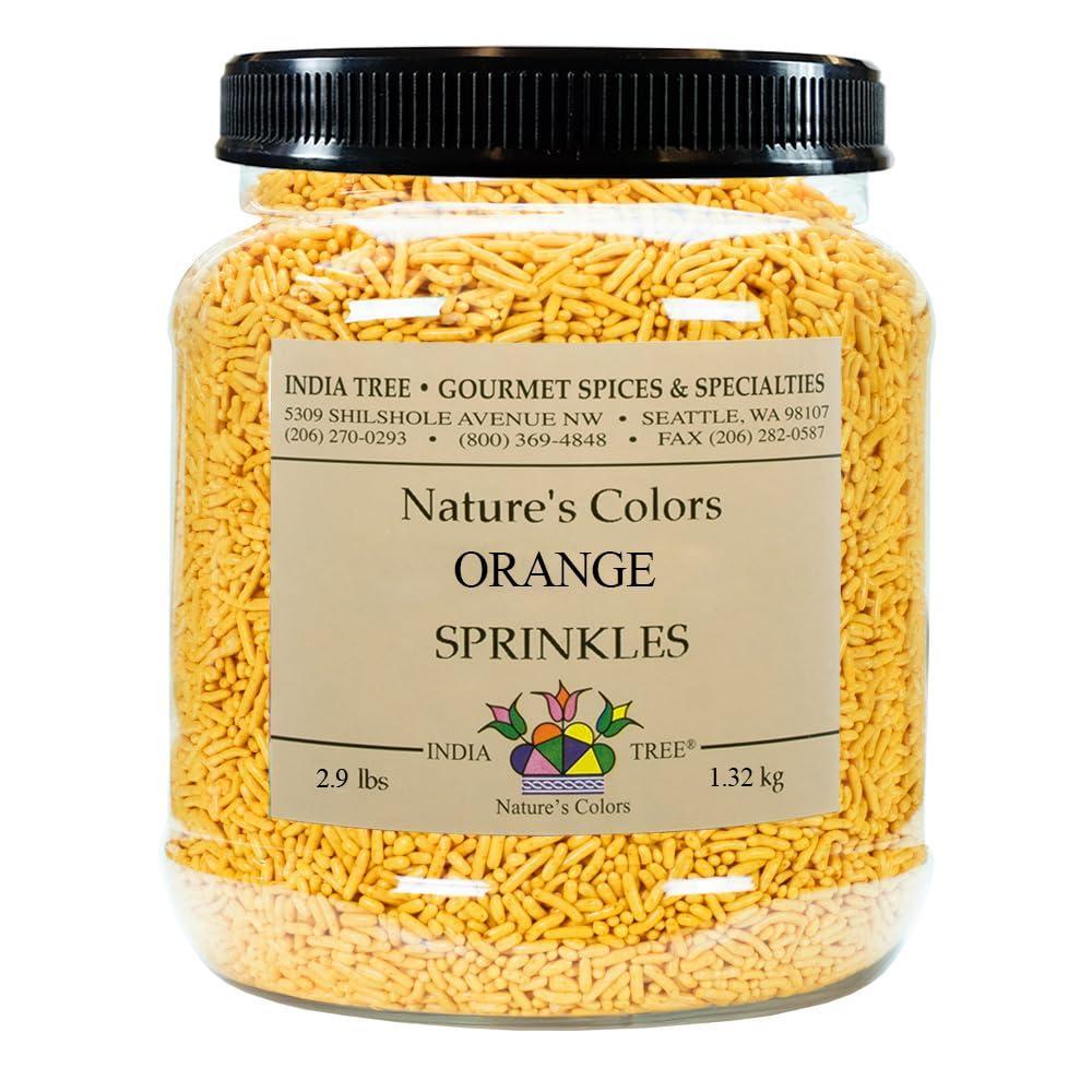 image:imageNatures Colors Orange Sugar Sprinkles for Baking and Decorating 29 Lb Canister Pack of 1