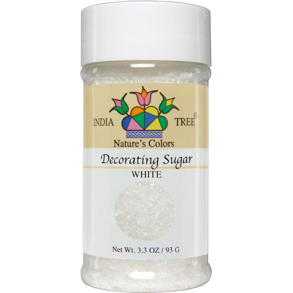 image:imageNatures Colors White Sugar Pure Sugar Sprinkles for Baking and Decorating Small 33 Oz Jar Pack of 1