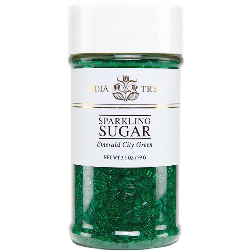image:imagePure Green Sparkling Sugar Shimmery Sugar Sprinkles for Baking and Decorating Small 35 Oz Jar Pack of 1