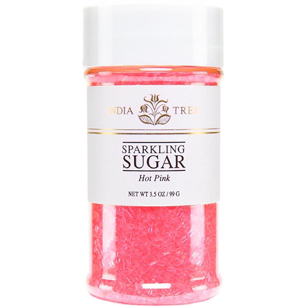image:imagePure Hot Pink Sparkling Sugar Shimmery Sugar Sprinkles for Baking and Decorating Small 35 Oz Jar Pack of 1