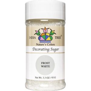 INDIA TREE White Decorating Sugar, 3.3 OZ