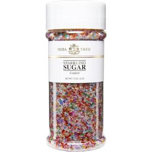 India Tree Gold Sparkling Sugar, 7.5 oz | Vibrant Decorating Sugar for Cakes, Cookies & Holiday Desserts(Confetti)