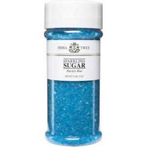 India Tree Gold Sparkling Sugar, 7.5 oz | Vibrant Decorating Sugar for Cakes, Cookies & Holiday Desserts(Electric Blue)