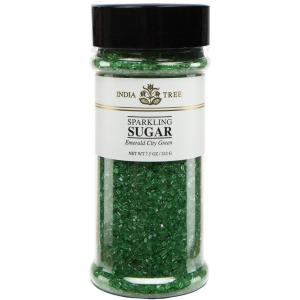 India Tree Gold Sparkling Sugar, 7.5 oz | Vibrant Decorating Sugar for Cakes, Cookies & Holiday Desserts(Emerald City Green)