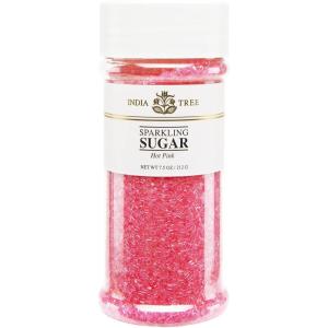 India Tree Gold Sparkling Sugar, 7.5 oz | Vibrant Decorating Sugar for Cakes, Cookies & Holiday Desserts(Hot Pink)