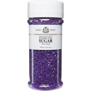 India Tree Gold Sparkling Sugar, 7.5 oz | Vibrant Decorating Sugar for Cakes, Cookies & Holiday Desserts(Ultra Violet)