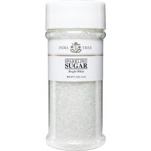 India Tree Gold Sparkling Sugar, 7.5 oz | Vibrant Decorating Sugar for Cakes, Cookies & Holiday Desserts(White)