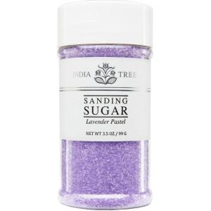 India Tree Lavender Pastel Sanding Sugar, 3.5 oz