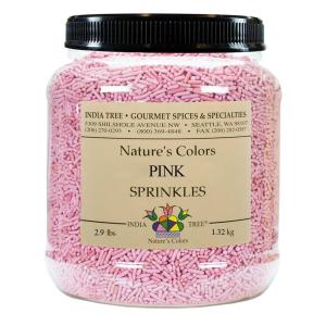 India Tree Nature’s Colors Pink Sprinkles, 2.9 lb Canister