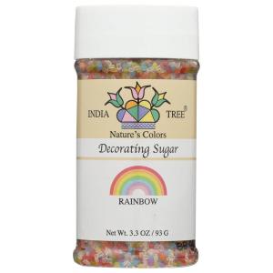India Tree Nature’s Colors Rainbow Mix Decorating Sugar, 3.3 Ounce