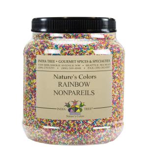 India Tree Nature’s Colors Rainbow Nonpareils, 3.4 lb | Rainbow, Natural, Vegan, Red-3 Free