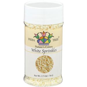 India Tree Nature’s Colors White Sprinkles, 2.7 Ounce