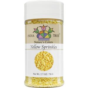 India Tree Nature’s Colors, Yellow, Sugar Sprinkles for Baking and Decorating, Small, 2.7 Oz Jar (Pack of 1)(2.7 Ounce (Pack of 1))