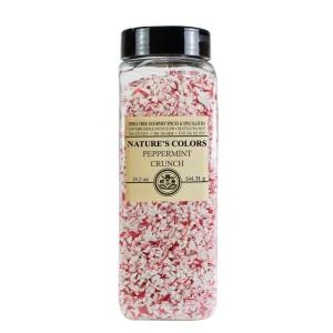 India Tree Peppermint Crunch | Dye-Free Red & White Sprinkles for Cakes, Cookies, and More | 1.5 Pound Pantry Pack, Single(1.4 Lb)