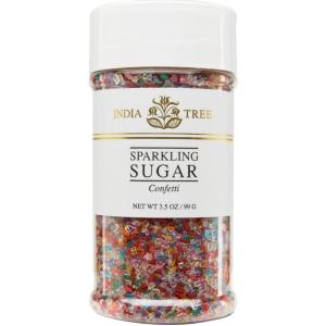 India Tree Rainbow Sparkling Sugar, 3.5 oz | Vibrant Fun for Cakes, Cookies & Drinks