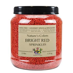 Nature’s Colors, Bright Red, Sugar Sprinkles for Baking and Decorating, 2.9 Lb Canister (Pack of 1)